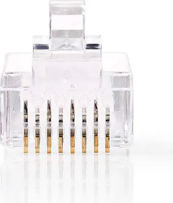 Produktbild von Nedis RJ45-Stecker - Stecker - Stranded UTP CAT6 - Gerade - Vergoldet - 10 Stück - Polycarbonate - Transparent - Box