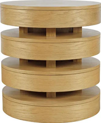 Produktbild von FURNLUX Beistelltisch Avola Eiche 56cm / Hauptfarbe: Beige / Abmessungen: 56 x 61 x 56 cm