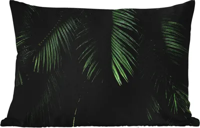 Produktbild von MuchoWow® Outdoor Kissen - Blätter - Tropisch - Muster - Jungen - Mädchen - Kinder - Kind - 50x30 cm - Wetterfest - Lounge Kissen - Sofa kissen - Wohnzimmer Dekoration