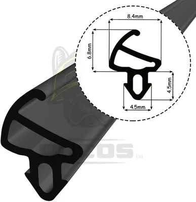 Produktbild von WS018 Schwarz Fensterdichtung Gummidichtung Dichtung Fenster Tür 50m