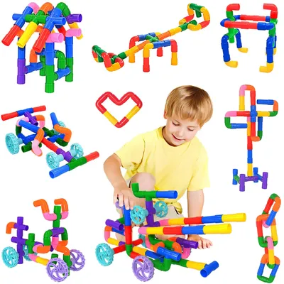 Immagine prodotto di Omgoods - Set di 96 mattoncini per la costruzione, ideale per giochi creativi
