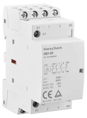 AC-Schutzschalter 20A 4-polig 2NO 2NC 24V DC DIN-Schiene