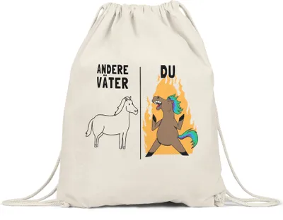 Produktbild von Andere Väter Du Beutel  bester Vater Papa Pferd Lustig Geburtstag Vatertag Sohn Tochter Geschenk