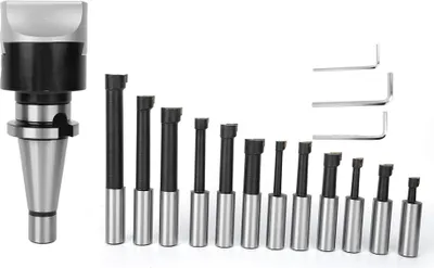 Produktbild von Hochwertiger 40CR CNC-Fräswerkzeugsatz F1-18, 75 mm Durchmesser, NT40-F1-18-12PCS