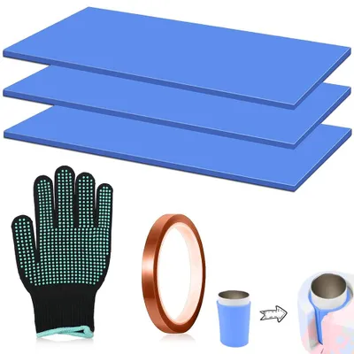 3er-Set Silikonbecherhalter für Sublimationsmaschinen mit Handschuhen