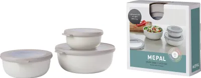 Productafbeelding van Multikom Cirqula 3-delige set (350, 750, 1250 ml) - Nordic white