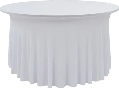 Produktbild von vidaXL 2 Stück Stretch-Tischdecken mit Rand Weiß 150x74 cm