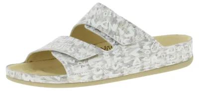 Produktbild von Vital 0958 Pantoletten für Damen mit Massagenoppen, Lederfussbett und griffiger TPU Sohle 03-00 Creme EU 35