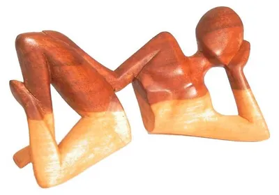 Produktbild von Abstrakte Schnitzerei aus Waru Lot - Holz-Skulptur 10 cm