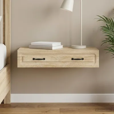 Immagine prodotto di vidaXL Tavolino da appoggio a parete in rovere Sonoma 87,5 x 34,5 x 17 cm