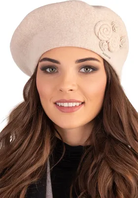 Produktbild von Vivisence damen baskenmütze eleganter wintermütze warm und gemütlich kopfbedeckung an winter und herbst warm dick strickmütze, klassisch mütze für frauen, hergestellt in der eu, beige, einheitsgröße