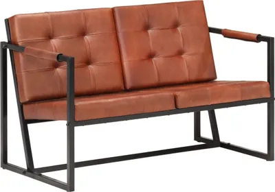Produktbild von 2-Sitzer-Sofa Braun Echtes Ziegenleder