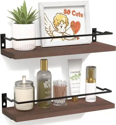 Produktbild von Omgoods – Set aus 2 schwebenden Badezimmerregalen zur Wandmontage
