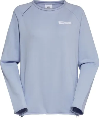 Tufa Sweater W von La Sportiva in hellblau; langärmlig mit Rundhalsausschnitt und Logo auf der Brust.