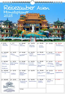 Produktbild von Reisezauber Asien Planer DIN A3 Kalender für 2025 Asien Urlaub Reise Stadt und Land - Seelenzauber
