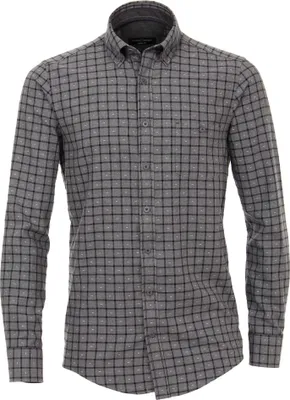 Produktbild von 30079 Casa Moda, ,  Herren langarm Hemd, Flanell, grau blau kariert, L