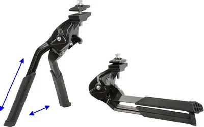 Produktbild von Zweibein Fahrradständer Doppelständer Seitenständer, Alu, einseitig klappbar