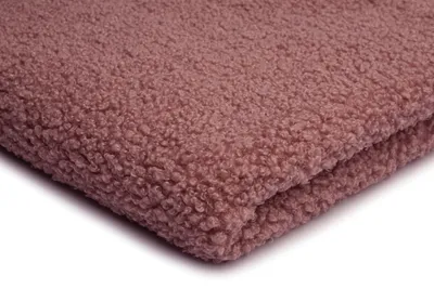 Image de Minky Lamm Boucle, sherpa, Fourrure artificielle, polaire CURL, rose foncé sale, 50 x 160 cm