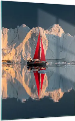 Produktbild von Bilder auf glas - Einteilig - Gletscher Ozean Grönland - 50x70cm - Glasbilder - Wandbilder - Bilder - zum Aufhängen bereit - Wanddekoration aus Glas - Glas Bilder - Wandbild auf Glas - GPA50x70-4996