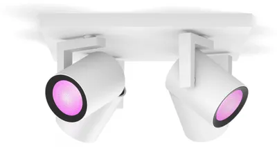 Obrázek produktu pro Philips Hue White and Color ambiance Čtverné bodové svítidlo Argenta, Chytré bodové osvětlení, Bluetooth/Zigbee, Bílá, LED, Kov, GU10