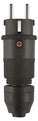 Produktbild von ABL Stecker 100000068 schwarz gummiert