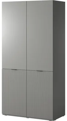 Produktbild von Kleiderschrank DUNE Grau 200x101x49cm mit 2 Kleiderstangen und 6 Einlegeböden