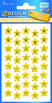 Obrázek produktu pro AVERY Zweckform 53191 Kinder Sticker Stern Gesichter 120 Aufkleber