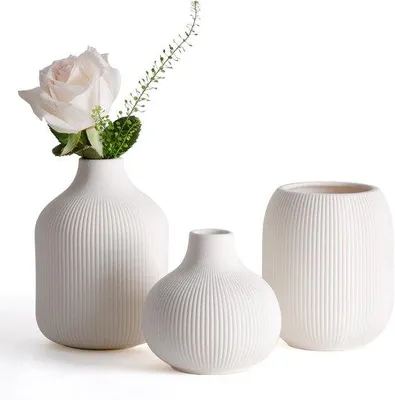 Image de Lot de 3 vases en céramique au style intemporel