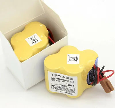 Obrázek produktu pro balení 4 baterií BR-AGCF2W 6V pro PLC systém FANUC CNC A98L-0031-0011 s konektorem
