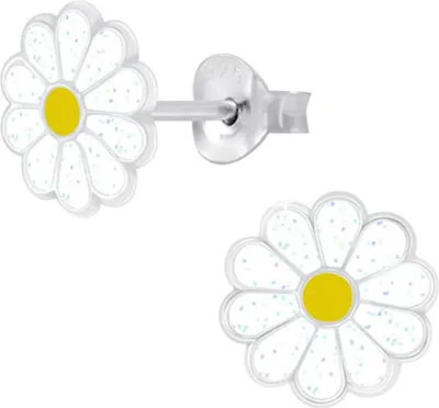Produktbild von Kinder Ohrstecker 925 Silber Ohrringe für Mädchen Blume | 8 mm Ø
