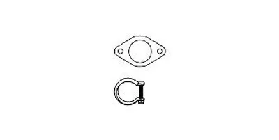 Produktbild von HJS Montagesatz Katalysator 82 23 4450 für RENAULT ESPACE III (JE0)