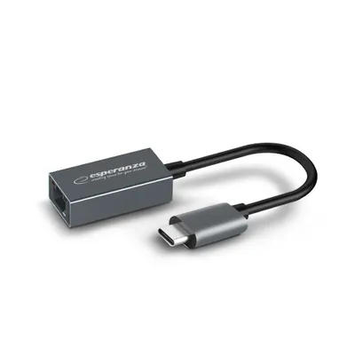 Obrázok produktu pre Esperanza Gigabit Ethernet 1000 Mbps adaptér USB C-Rj45