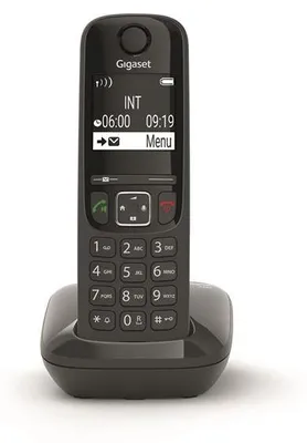 Obrázok produktu pre Gigaset AS690, Analógový / DECT telefón, Bezdrôtový handset, 100 položky, Čierna