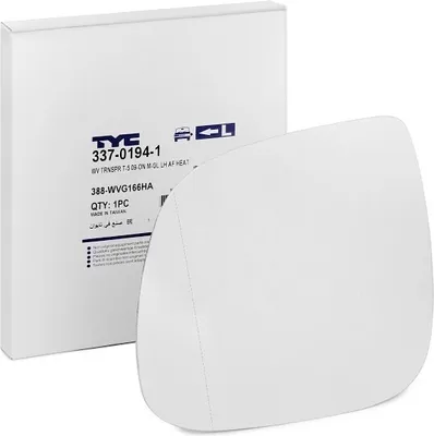 Produktbild von TYC Spiegelglas Außenspiegel Links für VW Transporter V Bus (7HB, 7HJ, 7EB, 7EJ, 7EF, 7EG, 7HF, 7EC) Asphärisch Beheizbar 337-0194-1