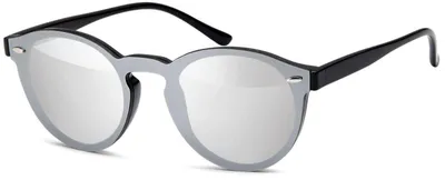 Produktbild von styleBREAKER Uni Monoglas Shield Sonnenbrille UV400, Schwarz/Silber