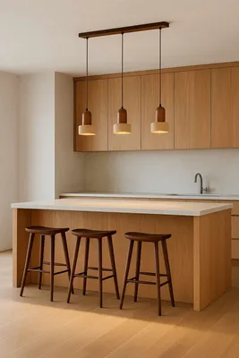 Produktbild von Opviq, Hochwertiger Kronleuchter mit Holz-Korpus, Travertin-Kappe, verstellbare Höhe 25-155 cm, Ø60 cm, 3 x E27, Beige und Walnuss, skandinavisches Design, elegant und funktional.