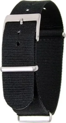Produktbild von Minott Ersatzband Uhrenarmband Textil Durchzugsband schwarz 20mm