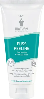 Produktbild von Bioturm 425, Fußcreme & Peeling, Feuchtigkeitsspendend, Regenerierend, 100 ml, Tube, Aqua, Oryza Sativa Cera, Helianthus Annuus Hybrid Oil*, Glycerin, Alcohol, Whey*, Cetearyl..., Auf feuchte Haut auftragen und sanft massieren, danach gründlich abwaschen.