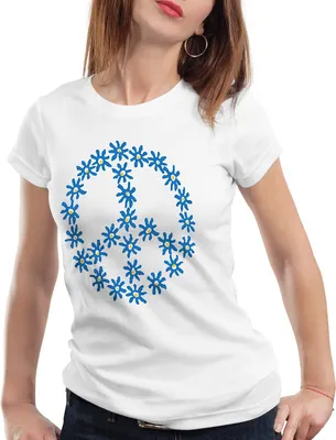 Produktbild von style3 Peace Penny Damen T-Shirt, Farbe:Weiß, Größe:S