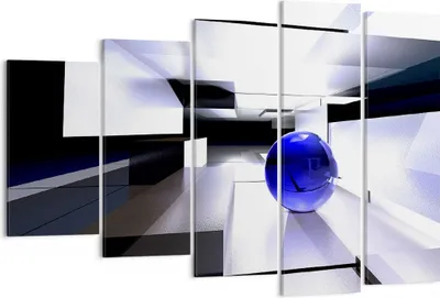 Produktbild von Bild auf Leinwand - Leinwandbild - Grafik kugel geometrie - 150x100cm - Wand Bild - Wanddeko - Leinwanddruck - Bilder - Kunstdruck - Wanddekoration - Leinwand bilder - Wandkunst - EG150x100-2368