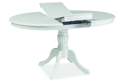 Image de Table extensible - Olivia - L 106 x l 141 x H 76 cm - Blanc