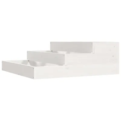 Immagine prodotto di vidaXL Fioriera bianca 78x78x27 cm in legno di pino massiccio