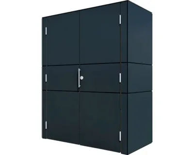 Produktbild von Gartenschrank Bertilo HPL Highboard 155 x 75 x 193 cm anthrazit