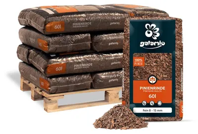 Produktbild von Galamio Rindenmulch Pinie Fein 60l x 12 Sack 720l 12er Palette