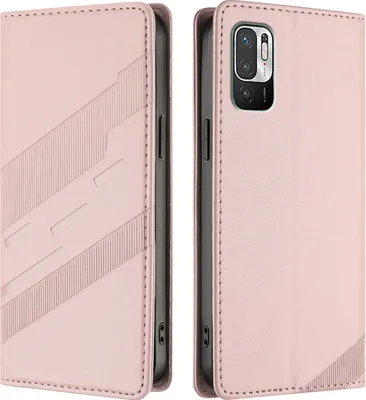 Produktbild von Hülle für Xiaomi Redmi 10, Kunstleder Brieftaschen Handyhülle mit Kartenfach und Standfunktion Pink