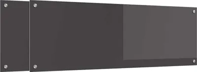 Obrázok produktu pre vidaXL Kuchynská zástenová doska, 2 kusy, tmavosivá, 120 x 40 cm, tvrdené sklo