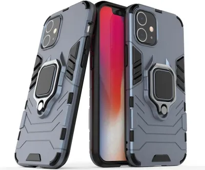 Zdjęcie produktu dla Ring Armor pancerne hybrydowe etui pokrowiec + magnetyczny uchwyt iPhone 12 mini niebieski