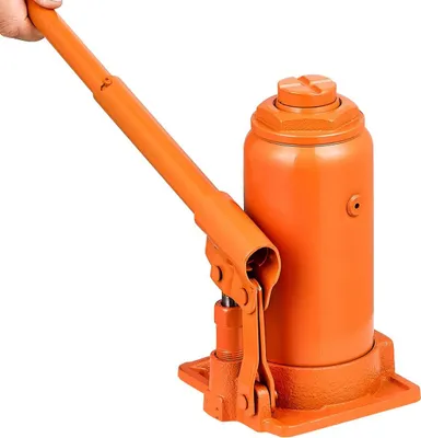 Produktbild von Hydraulischer Flaschenheber, 12 Tonnen (26455,5 lbs) Tragkraft, 205–400 mm Hubbereich, hochbelastbarer geschweißter Flaschenheber für PKW, SUV, Pickup, Autoreparatur, Hausaufzug und landwirtschaftliche Geräte, orange