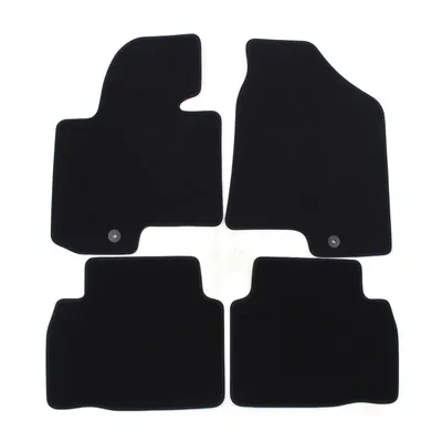Image de Tapis De Sol De Qualité Supérieure Noir Pour Hyundai ix35 2010-2015 4pcs, Ajustement Précis, Base Antidérapante, avec Attaches