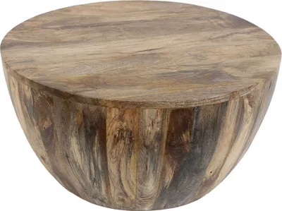Produktbild von Massivholz Couchtisch Torino rund, Durchmesser:55 cm